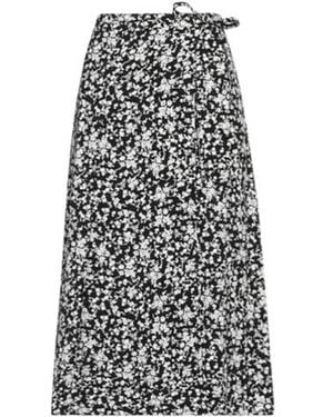 Ganni Printed Midi Skirt - White