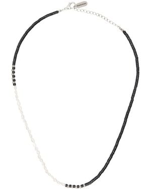 NUMBERING Beaded Necklace - Black
