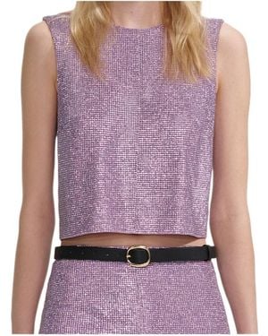 Self-Portrait Chainmail Top - Purple