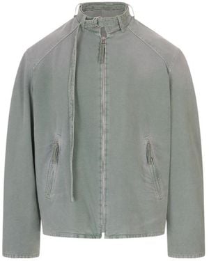 Marni Buckle-Collar Raglan-Sleeve Jacket - Gray