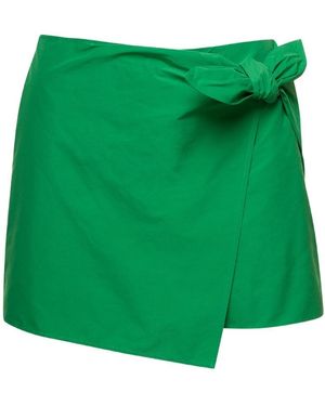 RED Valentino Red Bow Detailed Wrap Shorts - Green