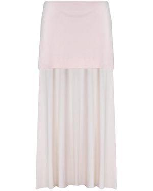Jil Sander Layered Effect Midi Skirt - Pink