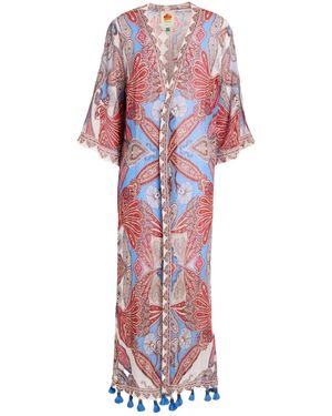 FARM Rio Paisley Print Short-Sleeved Top - Red