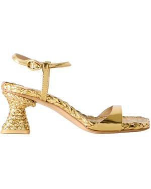 Cult Gaia 64Mm Javiera Sandals - Metallic