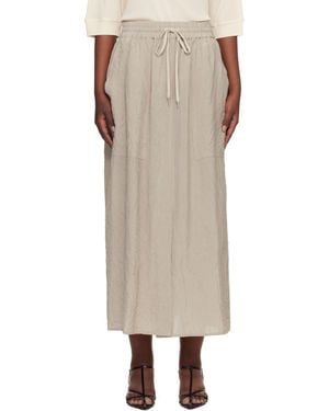 Studio Nicholson Drawstring Midi Skirt - Natural