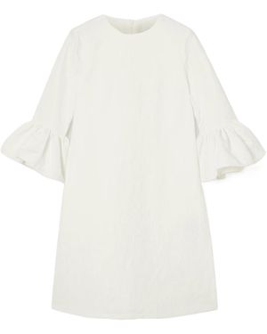 Erdem Elijah Floral Jacquard Mini Dress - White
