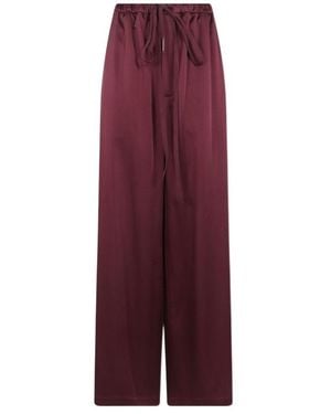 Ann Demeulemeester Elastic-Waist Casual Trousers - Purple
