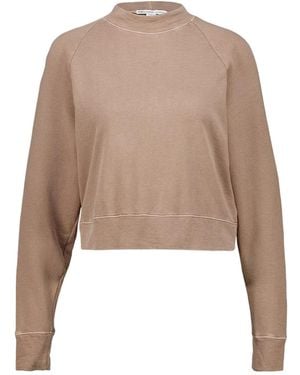 James Perse Cropped Sweatshirt - Natural