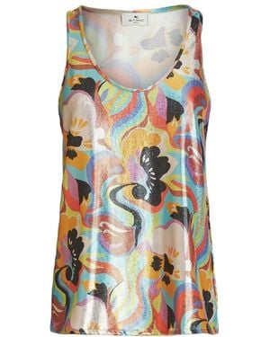 Etro Sleeveless Scoop Neck Top - Multicolour