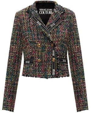 Versace Jeans Couture Double-Breasted Casual Jacket - Black