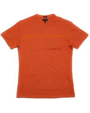 Armani Jeans Logo Details T-Shirt - Orange
