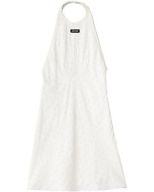 Miu Miu Cady Eyelet Lace Mini-Dress - White
