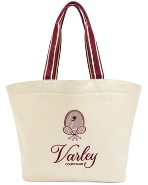 Varley Striped Handbag - White