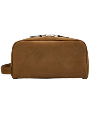 Tom Ford Suede Toiletry Bag - Brown