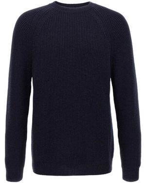 Zanone Crew Neck Cashmere Knitwear - Blue