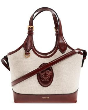 Versace Rivière Small Tote Bag - Brown