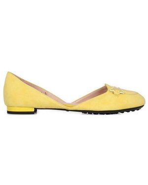 Tod's Logo Flat Shoes - Yellow