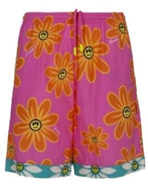 Barrow Floral Printed Bermuda Shorts - Pink