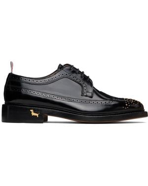 Thom Browne Spazzolato Leather Longwing Brogues - Black