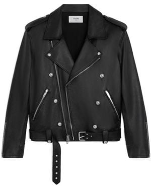 Celine Loose Biker Jacket - Black
