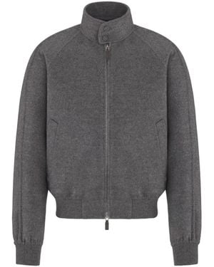 Dior Dior Harrington Dior Icons Virgin Wool And Cashmere Jacket - Grey