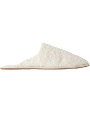 Gabriela Hearst Round-Toe Slippers - White
