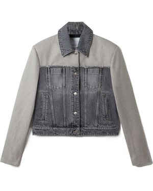 Stella McCartney Paneled Denim Jacket - Gray