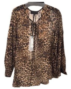 Nili Lotan Leopard Printed Blouse - Brown