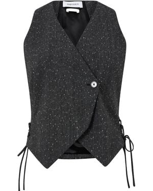 McQueen Sleeveless Wrap Waistcoat - Black