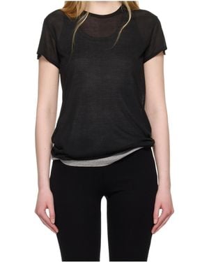 TOTEME Silk T-Shirt - Black