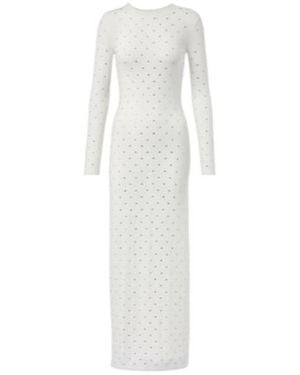 Rabanne Bridal Crystal-Embellished Maxi Dress - White