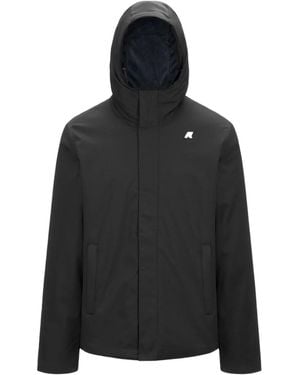 K-Way Jacko Twill Hooded Windbreakers Jacket - Black