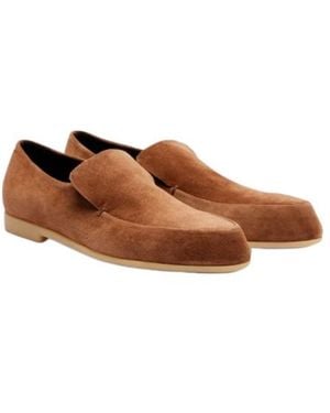 Jil Sander Suede Loafers - Brown