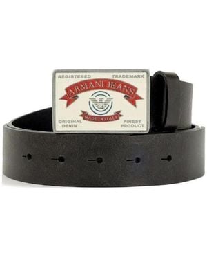 Armani Jeans Logo Belt - Black