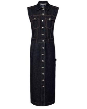 Sportmax Farfalla Denim Midi Dress - Black