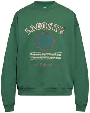 Lacoste Heritage-Embroidery Fleece Sweatshirt - Green