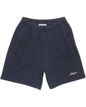 Acne Studios Casual Fleece Shorts - Blue