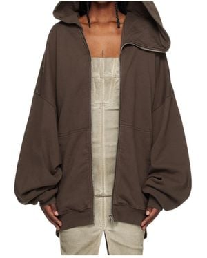 Rick Owens Long-Sleeved Hoodie - Brown