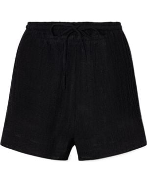 LeKasha Tabag Linen Mini Shorts - Black