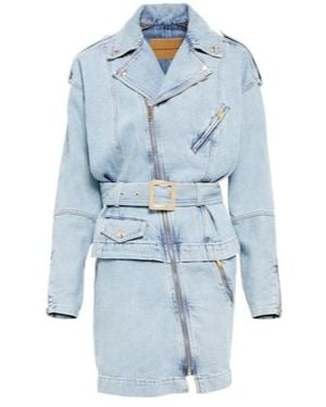 Alexandre Vauthier Asymmetric Zipped Denim Minidress - Blue