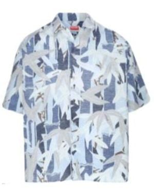 KENZO Chiku-Rin Camo Hawaiian Short Sleeved Shirt - Blue