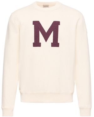 Moncler Monogram Cotton Blend Sweater - White