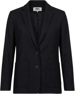 MM6 by Maison Margiela Simple Single- Blazer - Blue