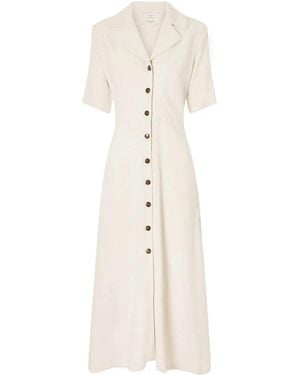 Giuliva Heritage Woven Midi Dress - White