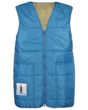 Mackintosh V-Neck Vest - Blue