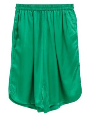 Frankie Shop Nelis Lenzing Ecovero-Blend Satin Knee-Lenght Shorts - Green