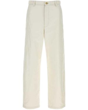 A.P.C. Button Detailed Straight Leg Trousers - White