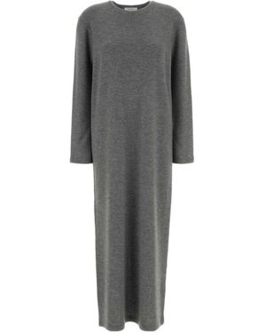 The Row Alina Cashmere Maxi Dress - Grey