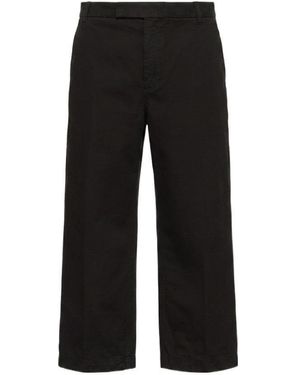 Thom Browne Pressed Crease Tapered Leg Chinos - Black