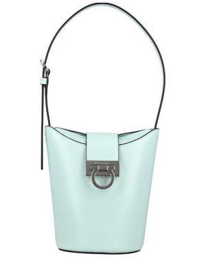 Ferragamo Logo Shoulder Bag - Blue